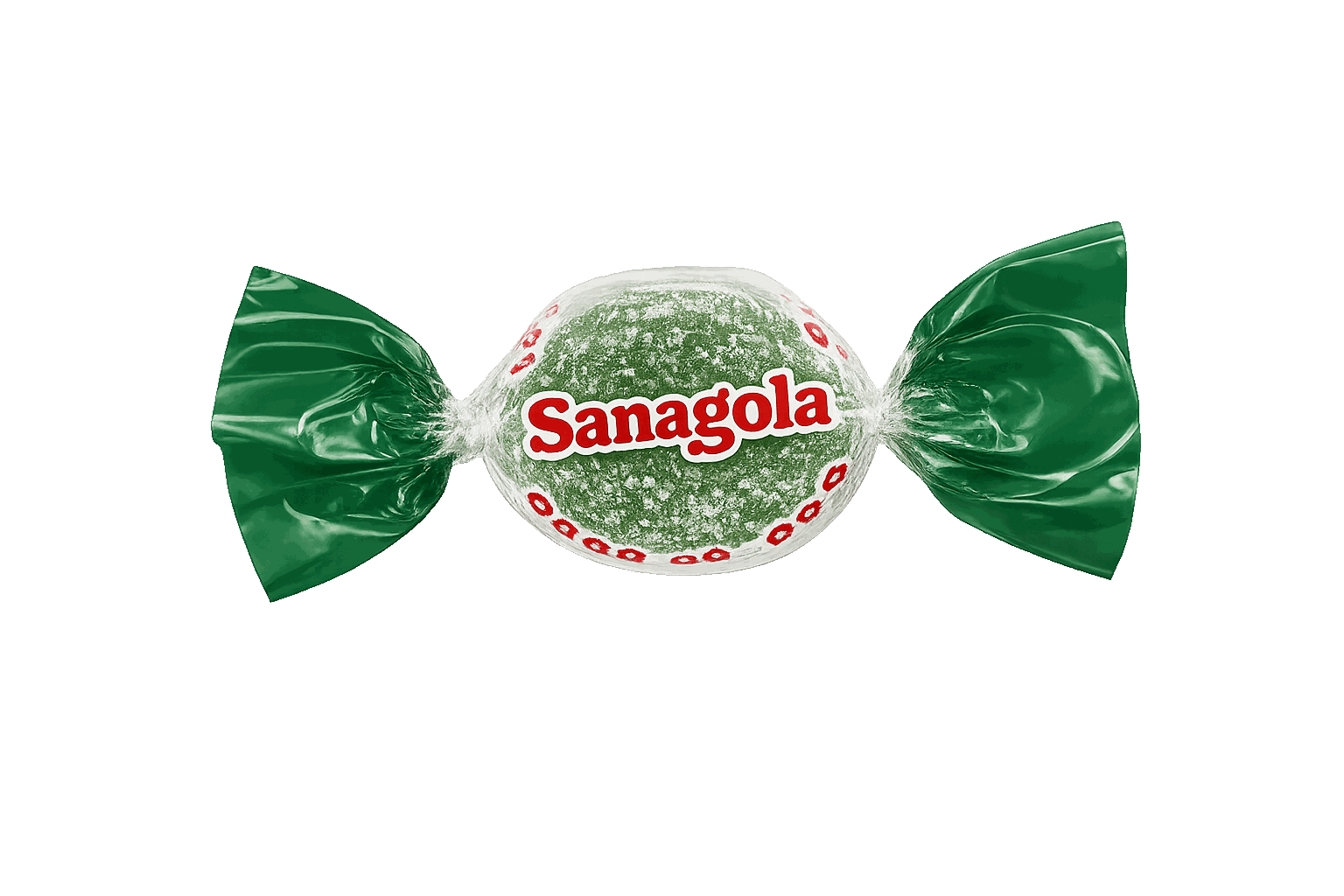 Caramella Sanagola Doppia Menta con incarto a doppio fiocco