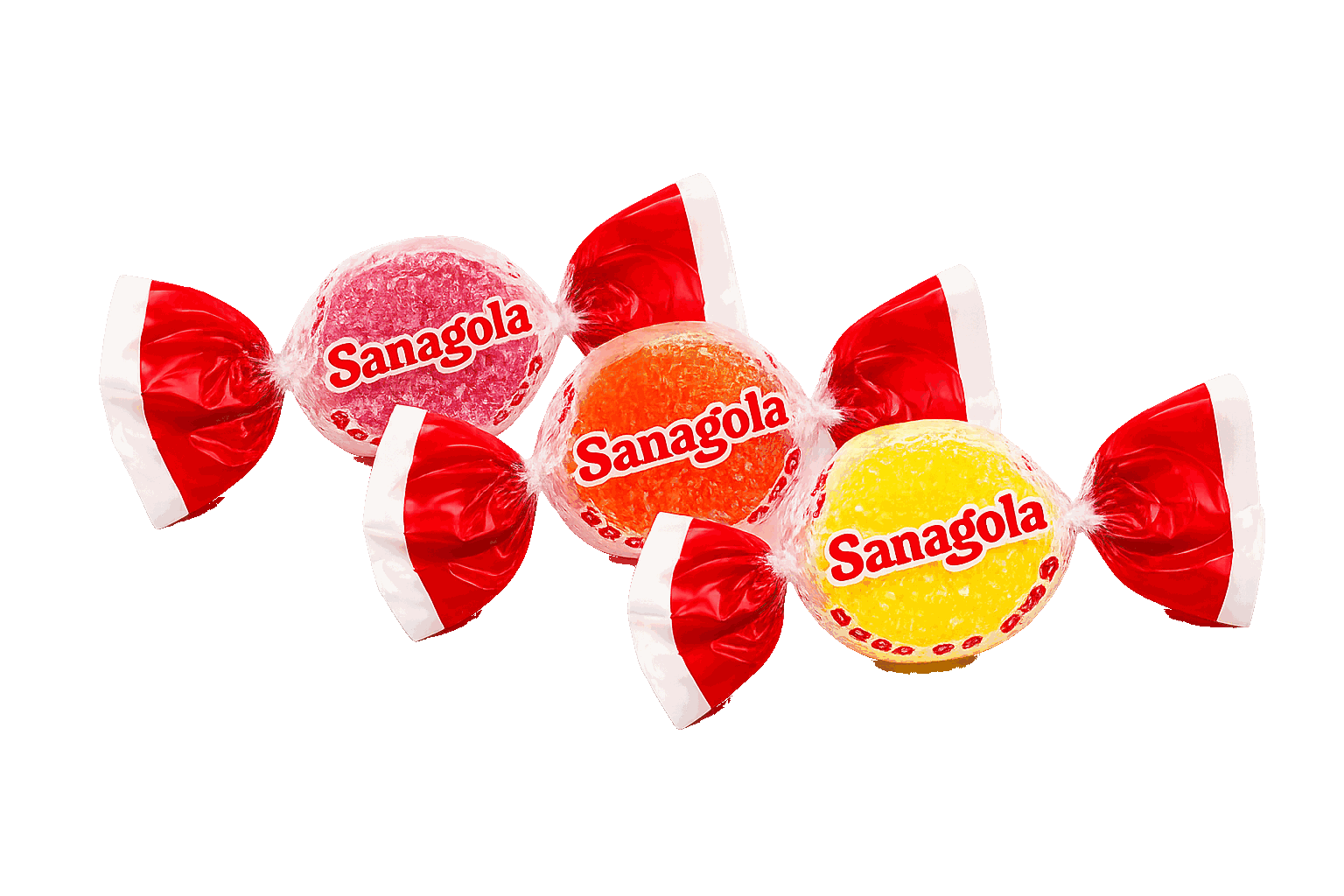 Caramella Sanagola Assortito Frutta con incarto a doppio fiocco